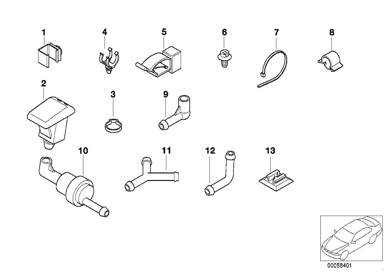 BMW Kabelhalter E23 E24 E31 E38 E83 61131369668 - Bildposition 08