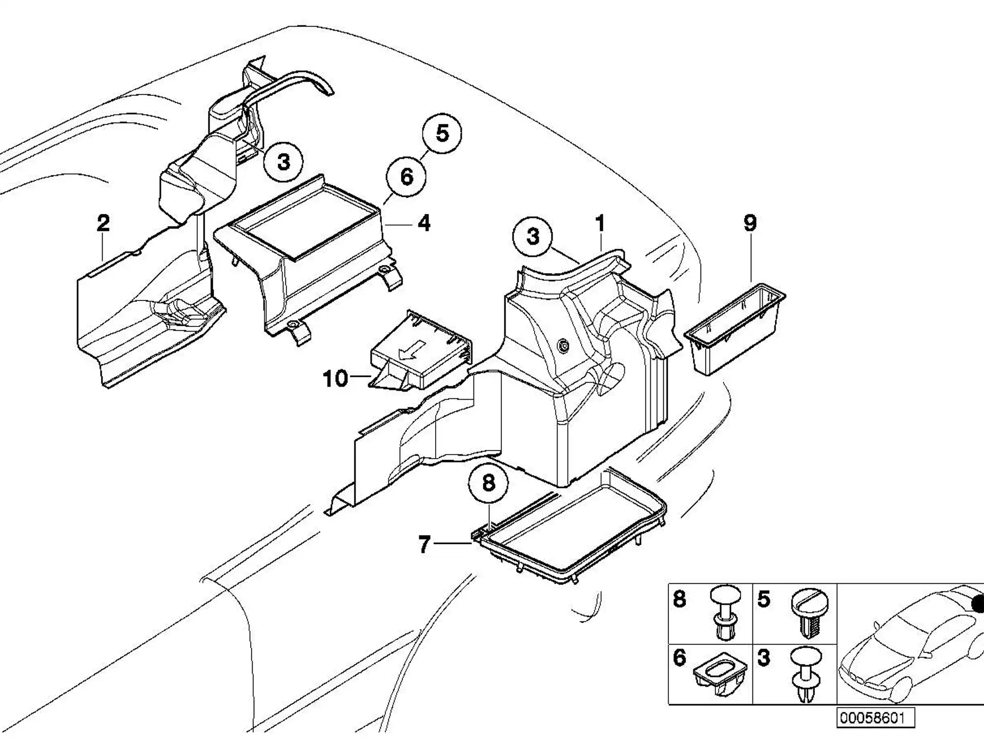 BMW Abdeckung Batterie Gepäckraum E46 51478204084