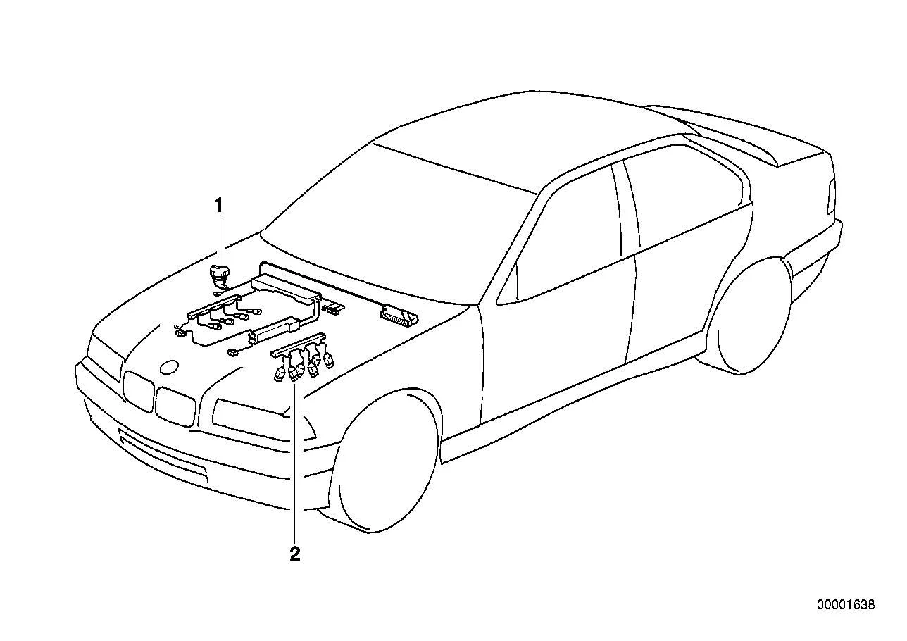 BMW Kabelbaum Zündspule E36 E38 E39 12511744589