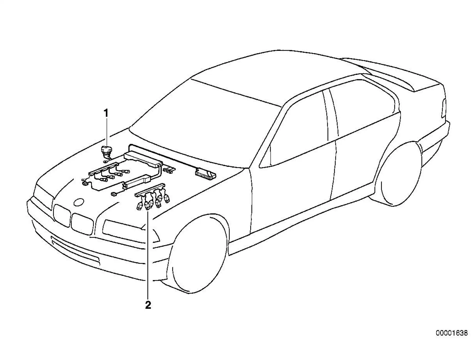 BMW Kabelbaum Zündspule E36 E38 E39 12511744589