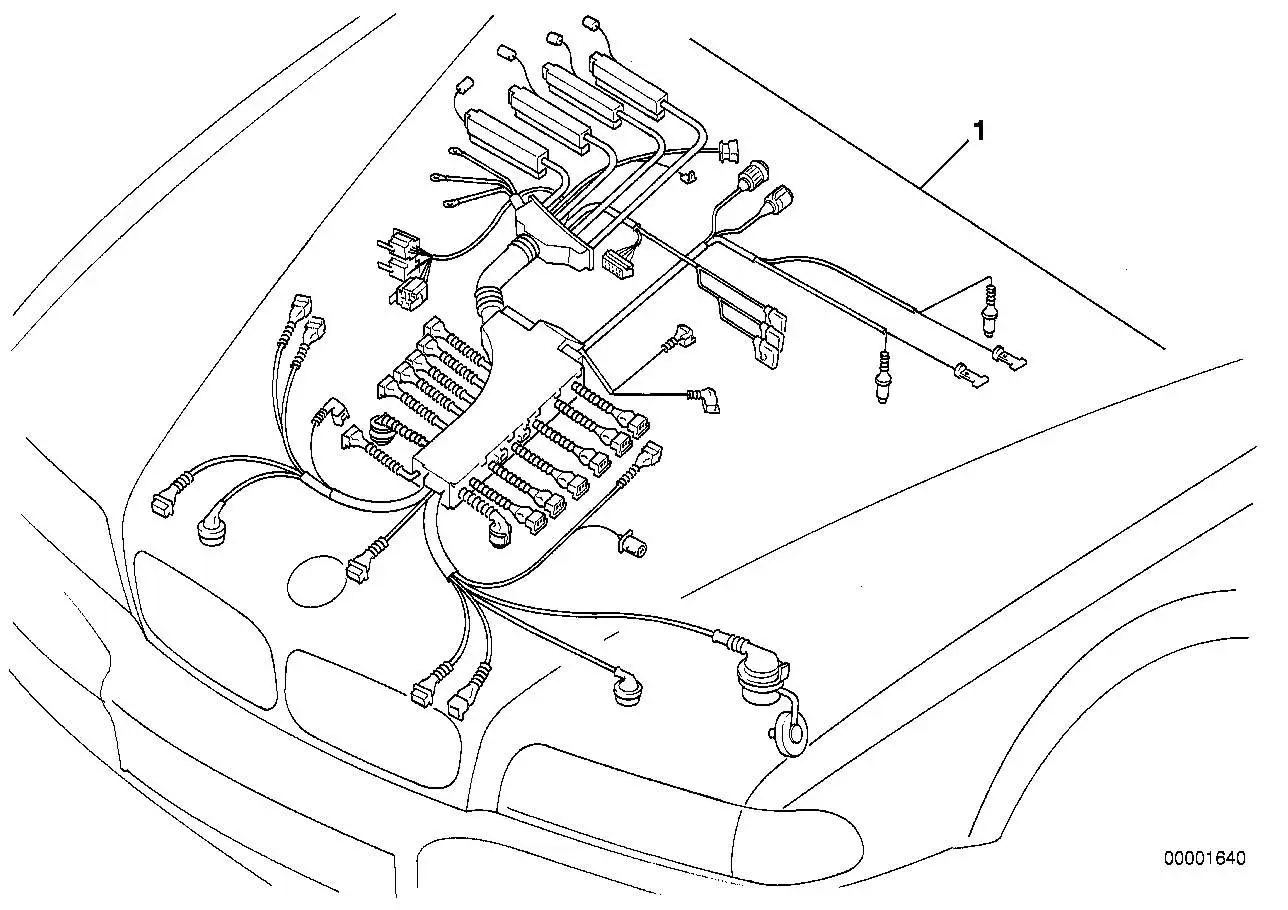 BMW Kabelbaum Motor DME+AGS E38 12511745616