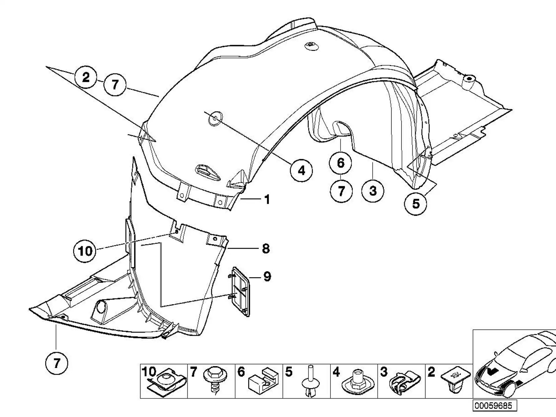 BMW Abdeckung links E46 51718265467