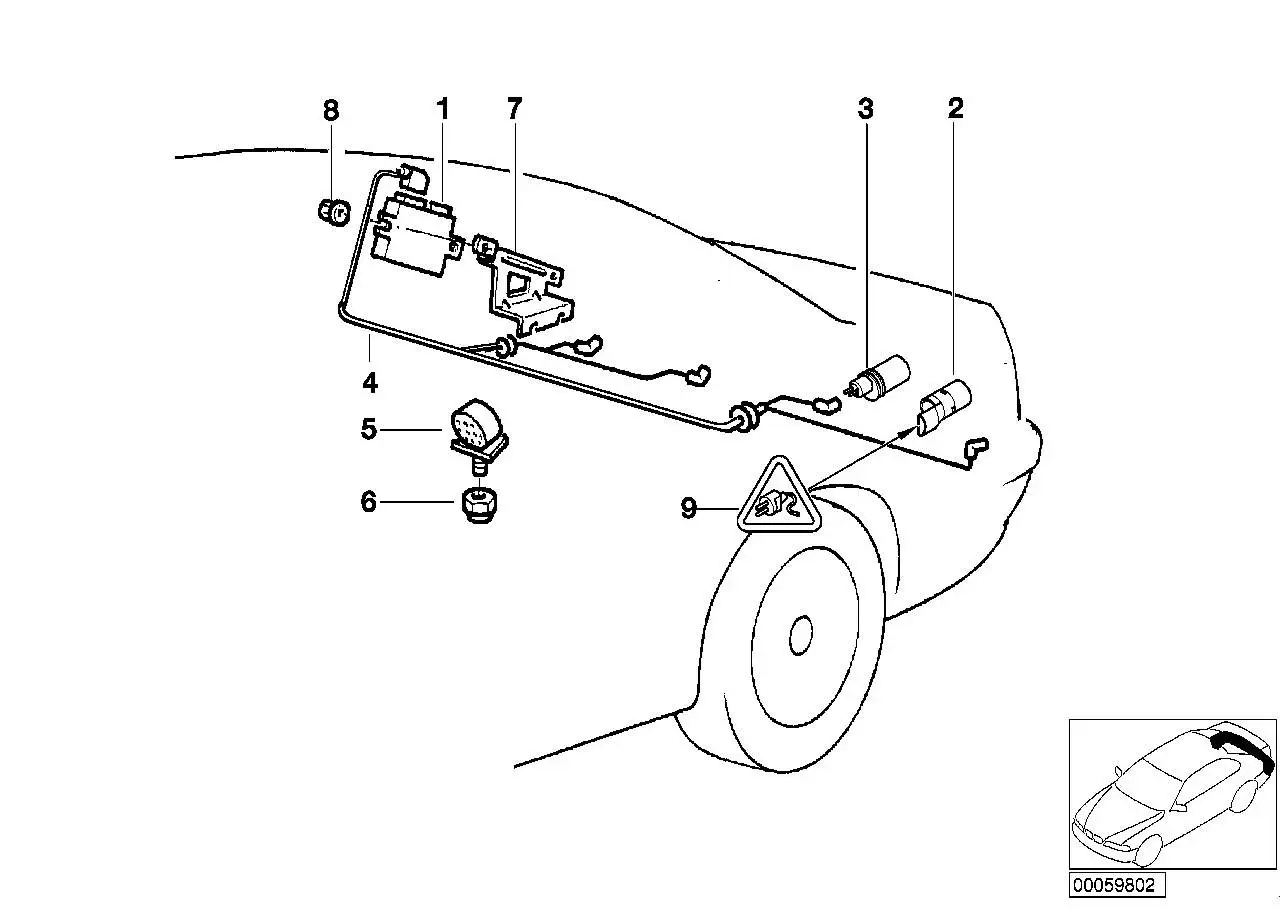 BMW Ultraschallsensor E38 E39 E53 66216902182 - 5er E39, 7er E38,