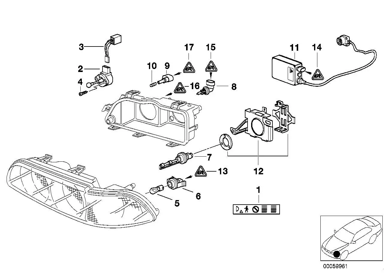 BMW Lampenfassung Standlicht E39 E53 63128370892 - 5er E39, X5 E5