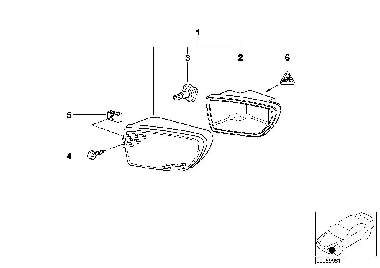 BMW Nebelscheinwerfer links E39 63178377941