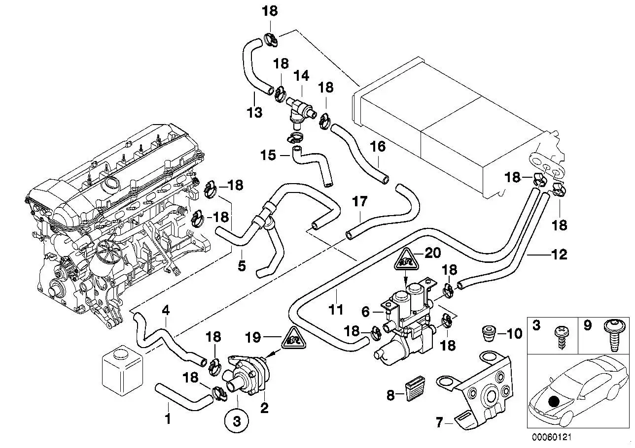 BMW Schneidschraube E38 E39 17111728723 - 5er E39, 7er E38
