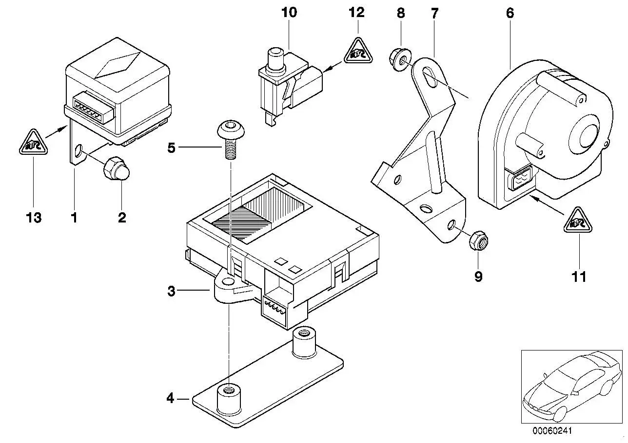 BMW Universal-Buchsengehäuse uncodiert E39 61138352316