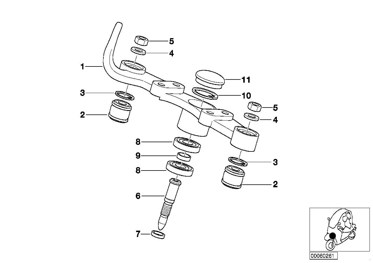 BMW Kugellager Gabelbrücke oben 31422330690