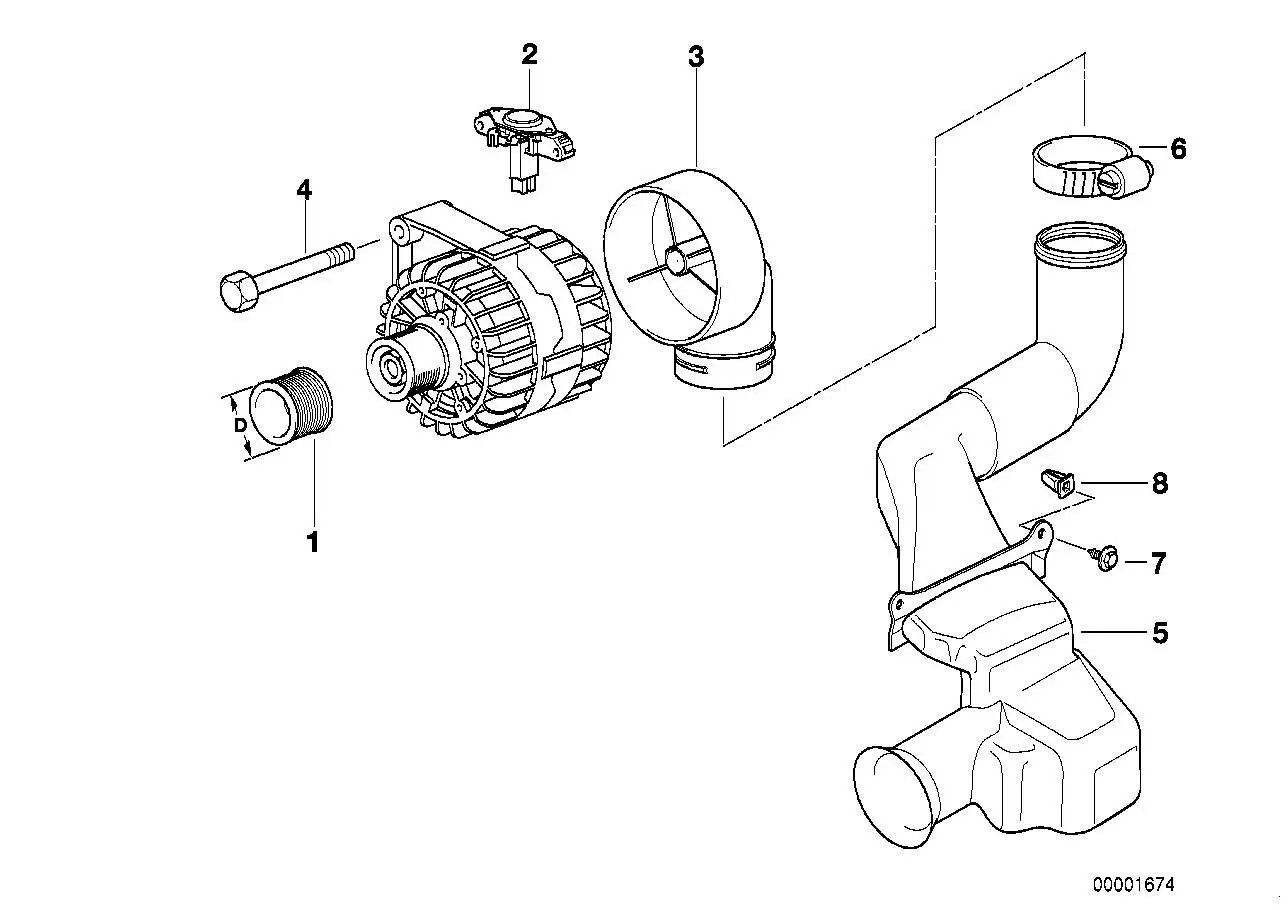BMW Luftkanal E39 12311744460 - Bildposition 05