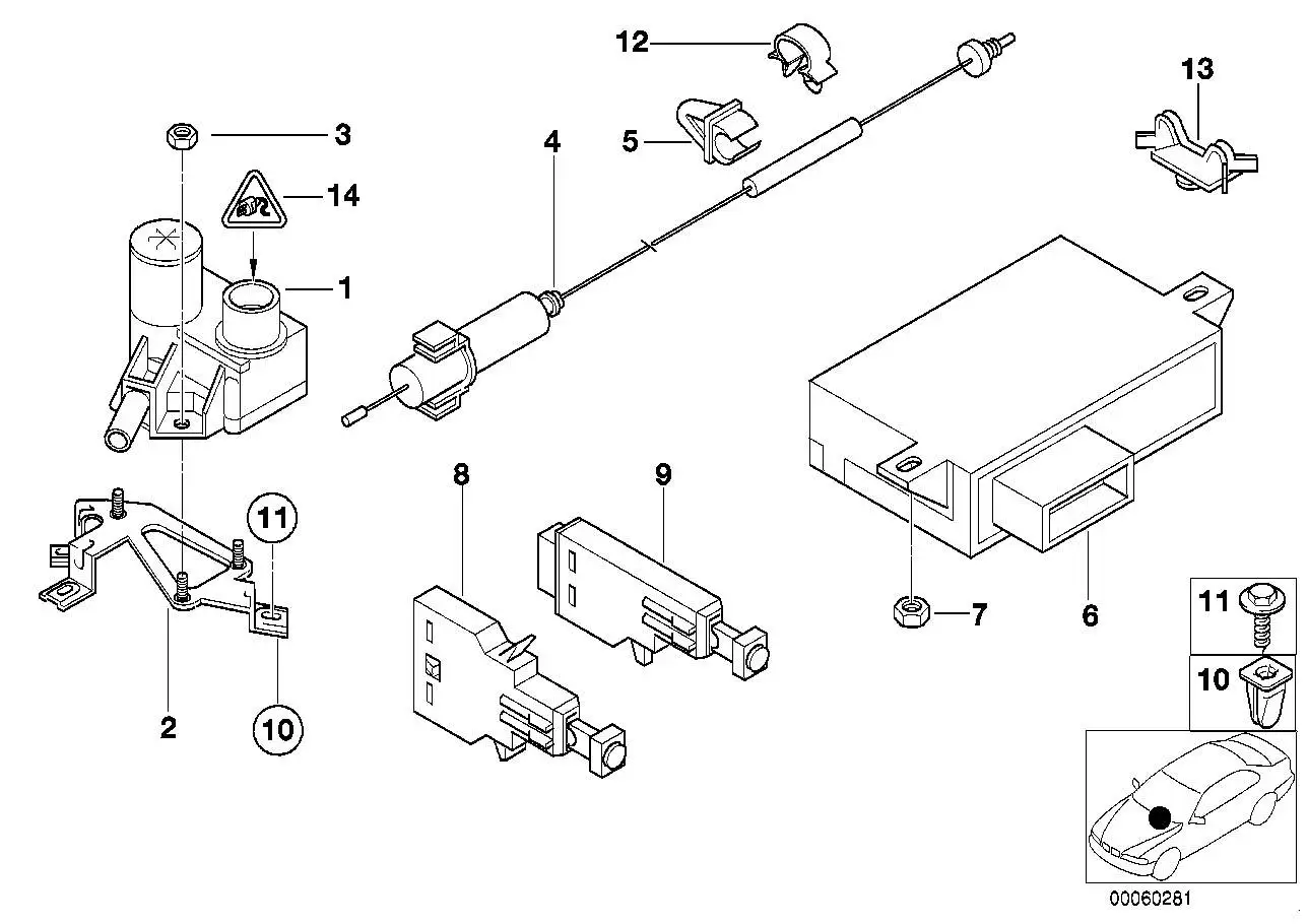 BMW Universal-Buchsengehäuse uncodiert E39 E60 E61 E63 E64 E65 E6