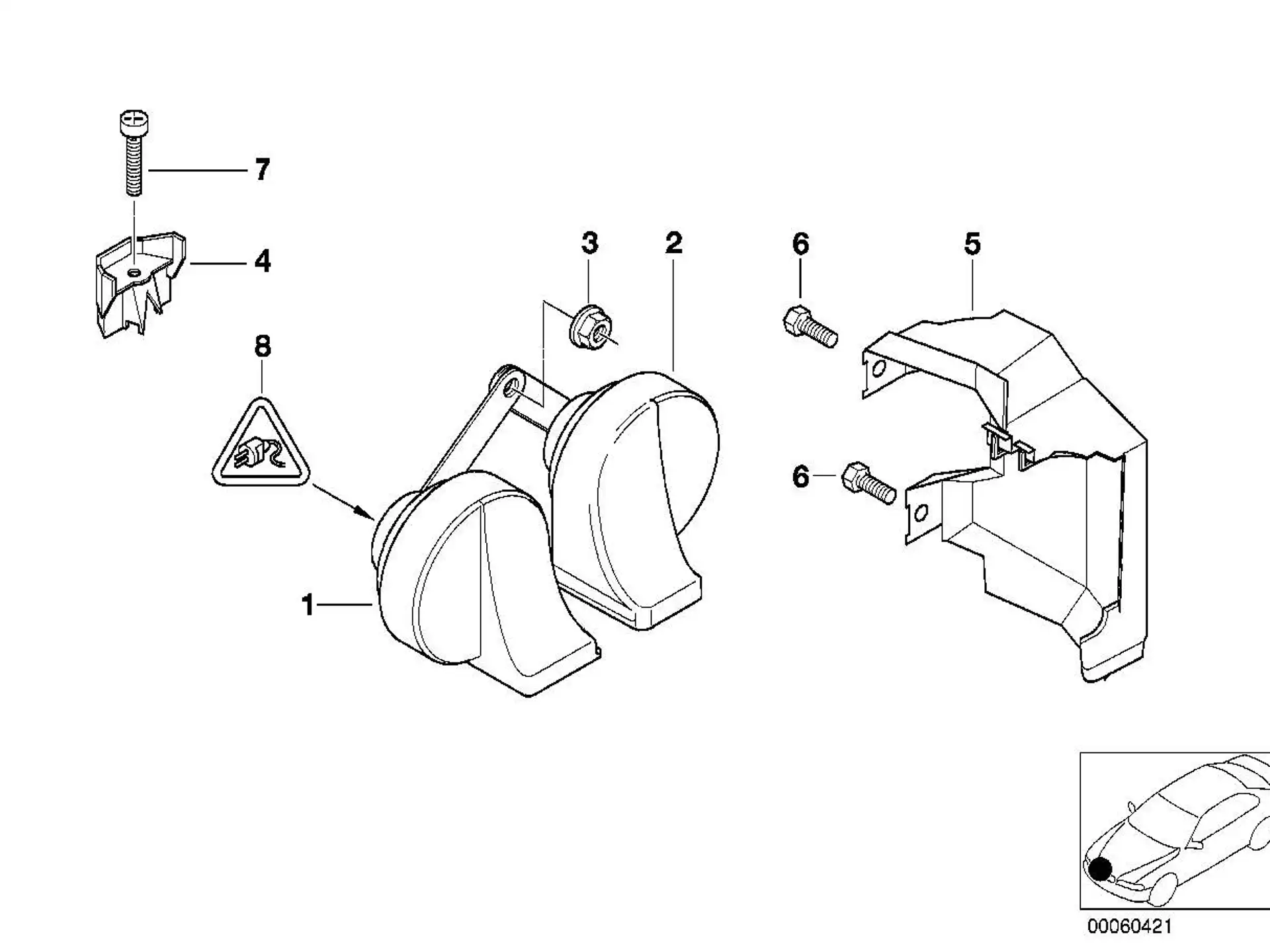 BMW Fanfare Tiefton E39 61338362359