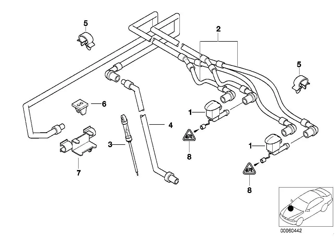 BMW Spritzdüse heizbar E39 61668361042 - 5er E39