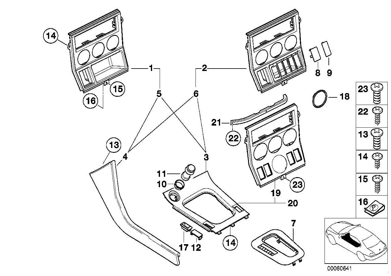 BMW Linsenschraube mit Unterlegscheibe E34 E36 E52 E53 E60 E61 E8