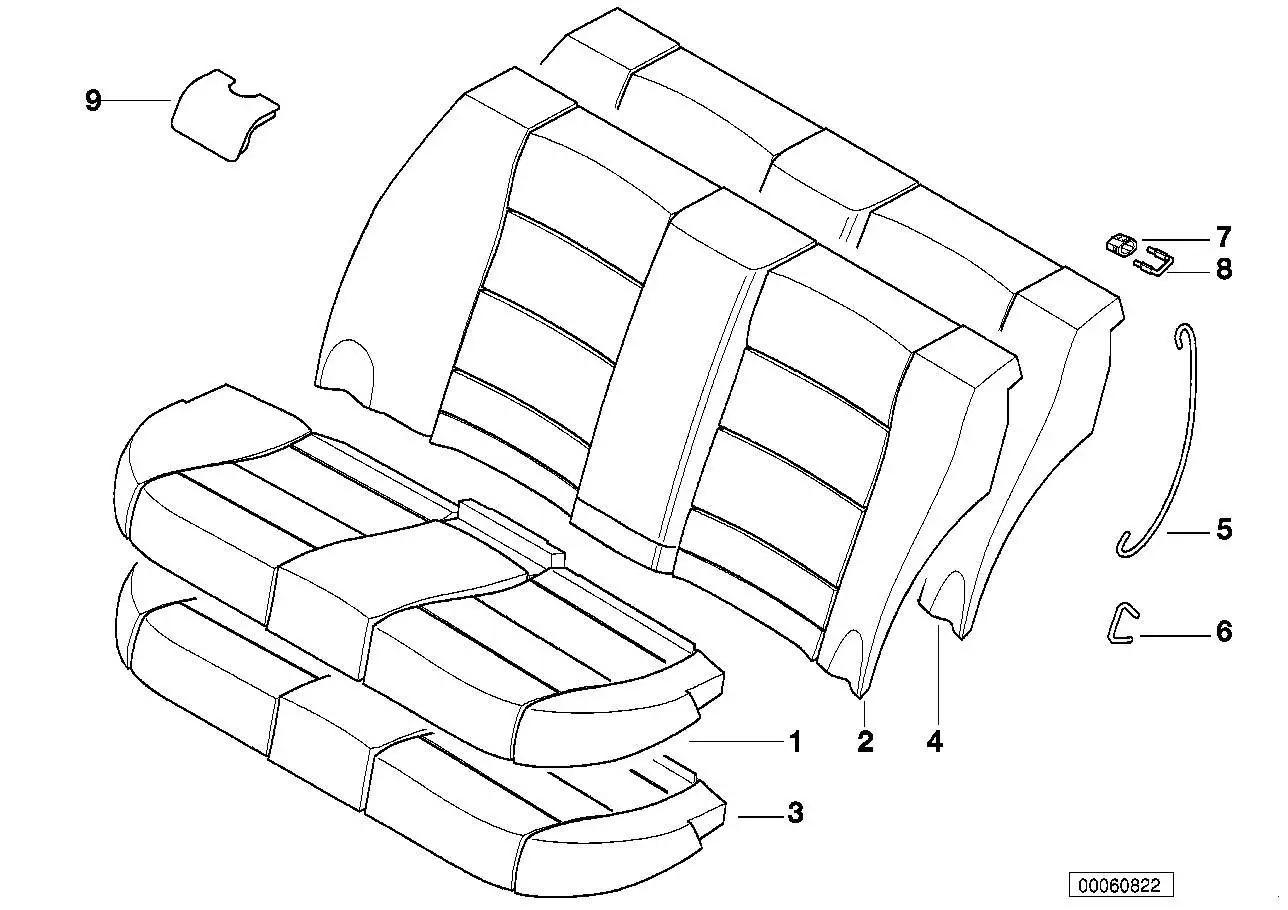 BMW Blende Isofix E46 52207010924 - Bildposition 09