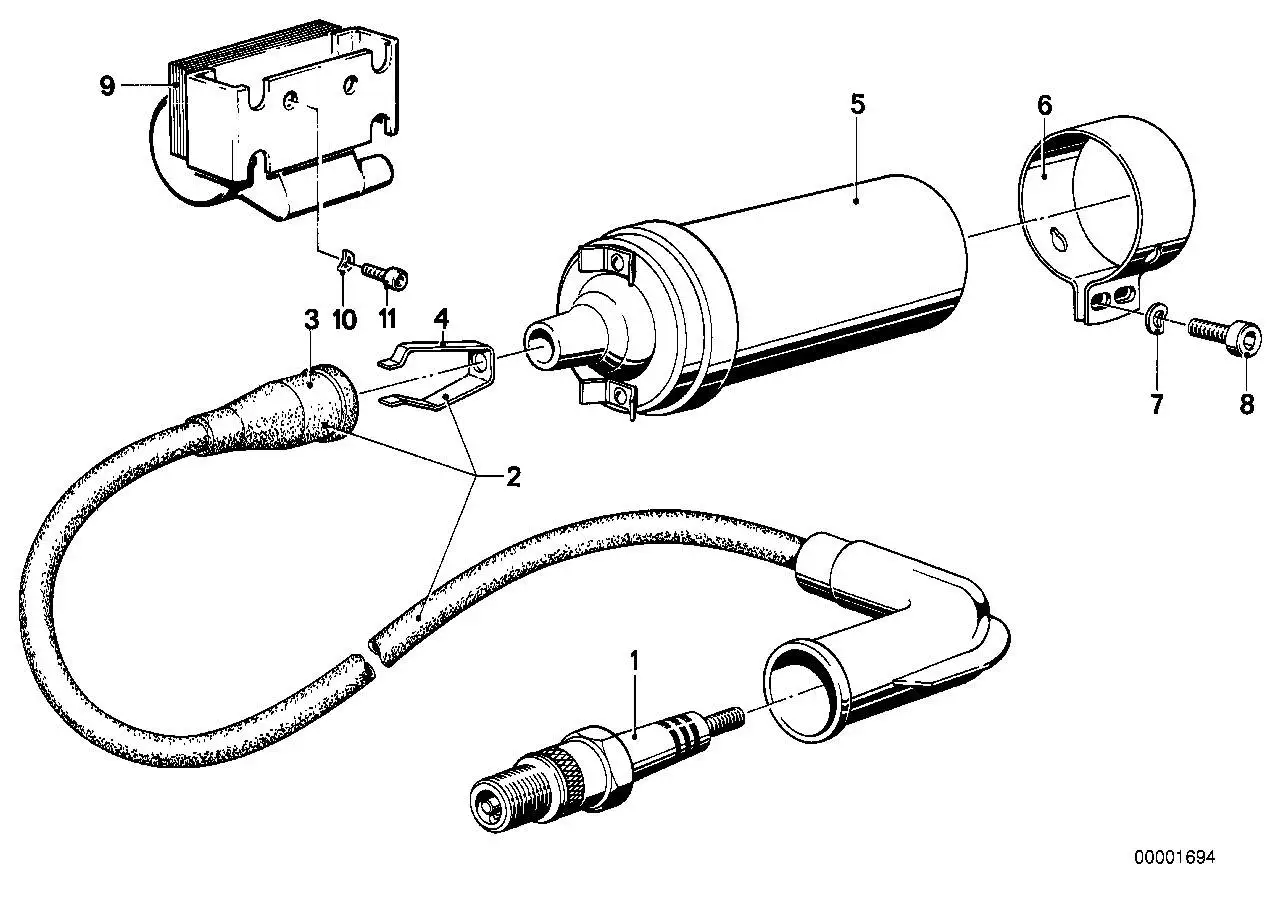 BMW Zündkabel R45 R45T R65 R65T 12121243453
