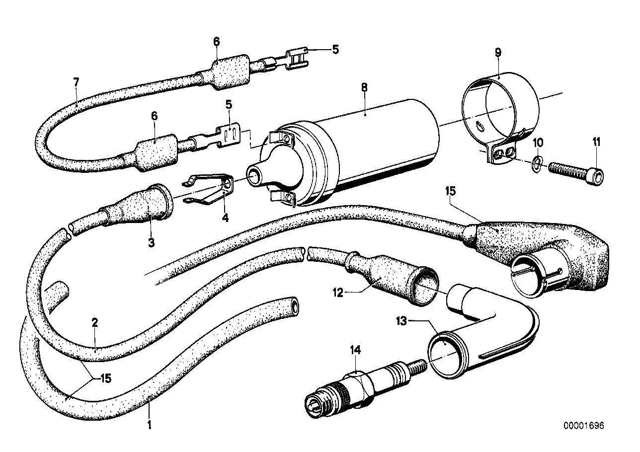 BMW Zündkabel R50 R60 R75 R90 R90S 12121243182