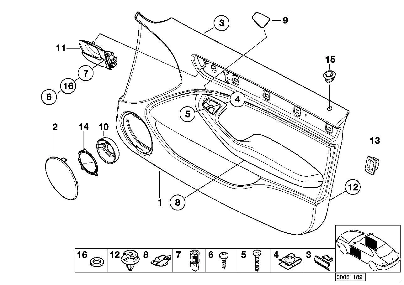 BMW Linsenblechschraube E46 E52 E53 E61 E85 E86 E90 E91 E92 E93 51417059617
