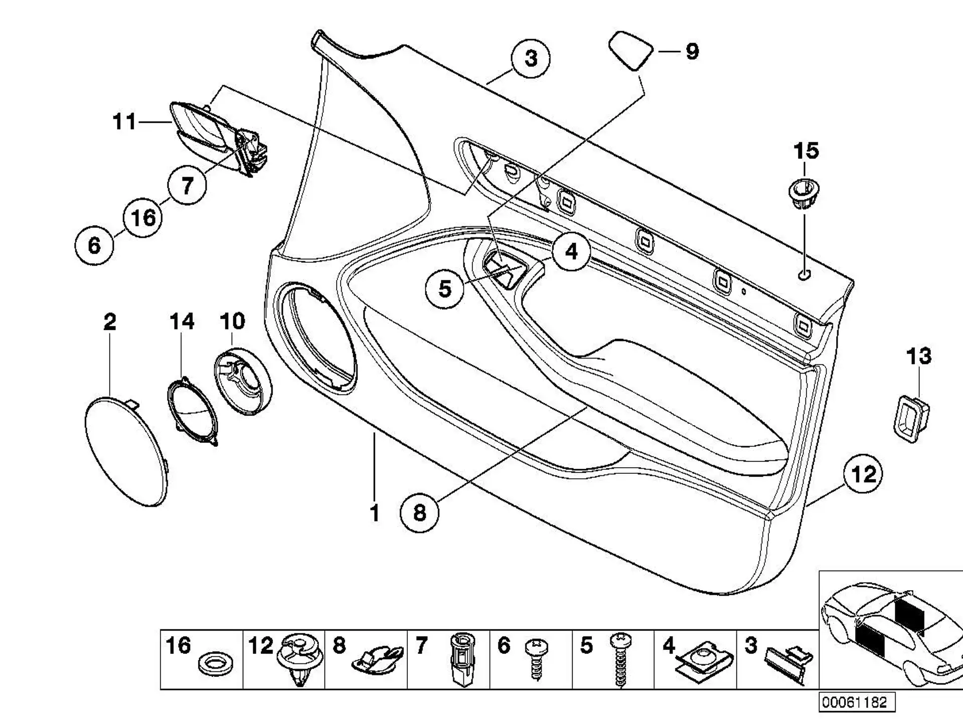 BMW Linsenblechschraube E46 E52 E53 E61 E85 E86 E90 E91 E92 E93 51417059617