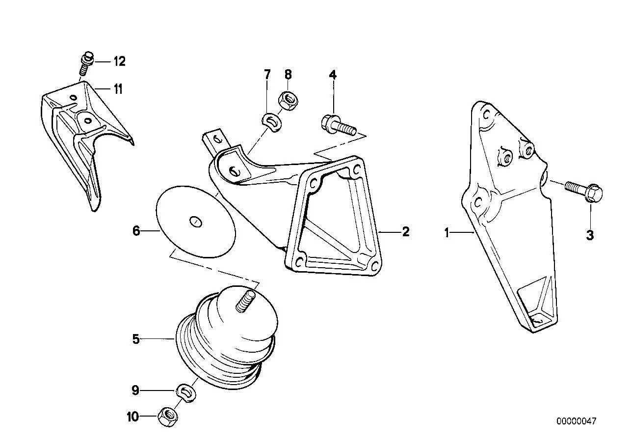 BMW Sechskantmutter R50 R60 R75 R90 R90S R45 R45T R65 R65T E30 E12 E21 E23 E24 E28 E31 E32 E34 E36 E38 R13 07119915558