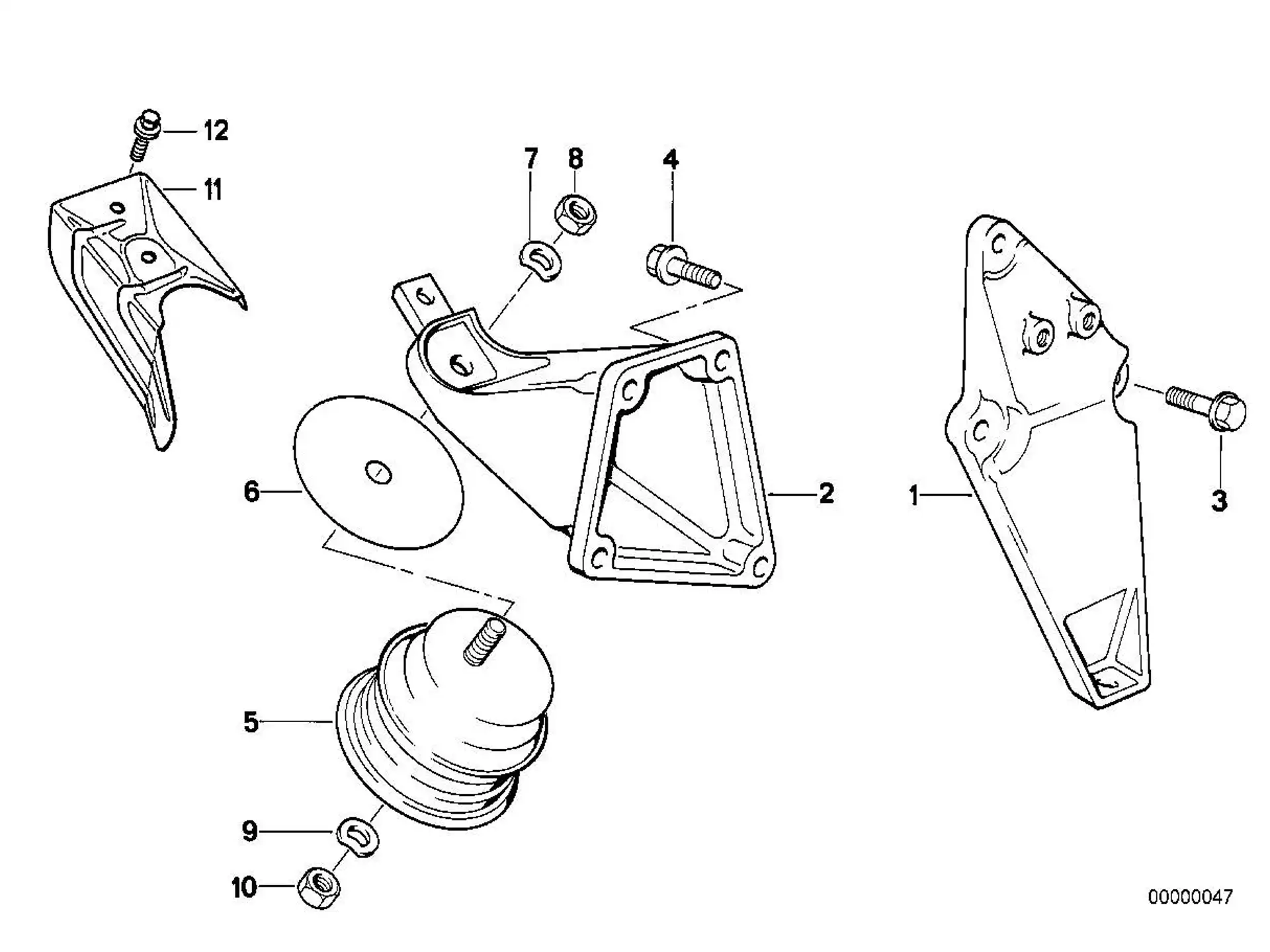 BMW Sechskantmutter R50 R60 R75 R90 R90S R45 R45T R65 R65T E30 E12 E21 E23 E24 E28 E31 E32 E34 E36 E38 R13 07119915558