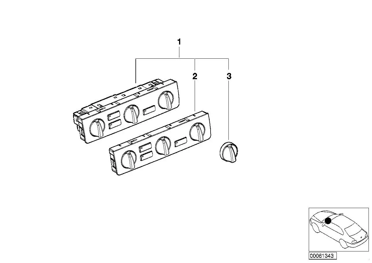 BMW Drehknopf E46 64116908200 - Bildposition 03