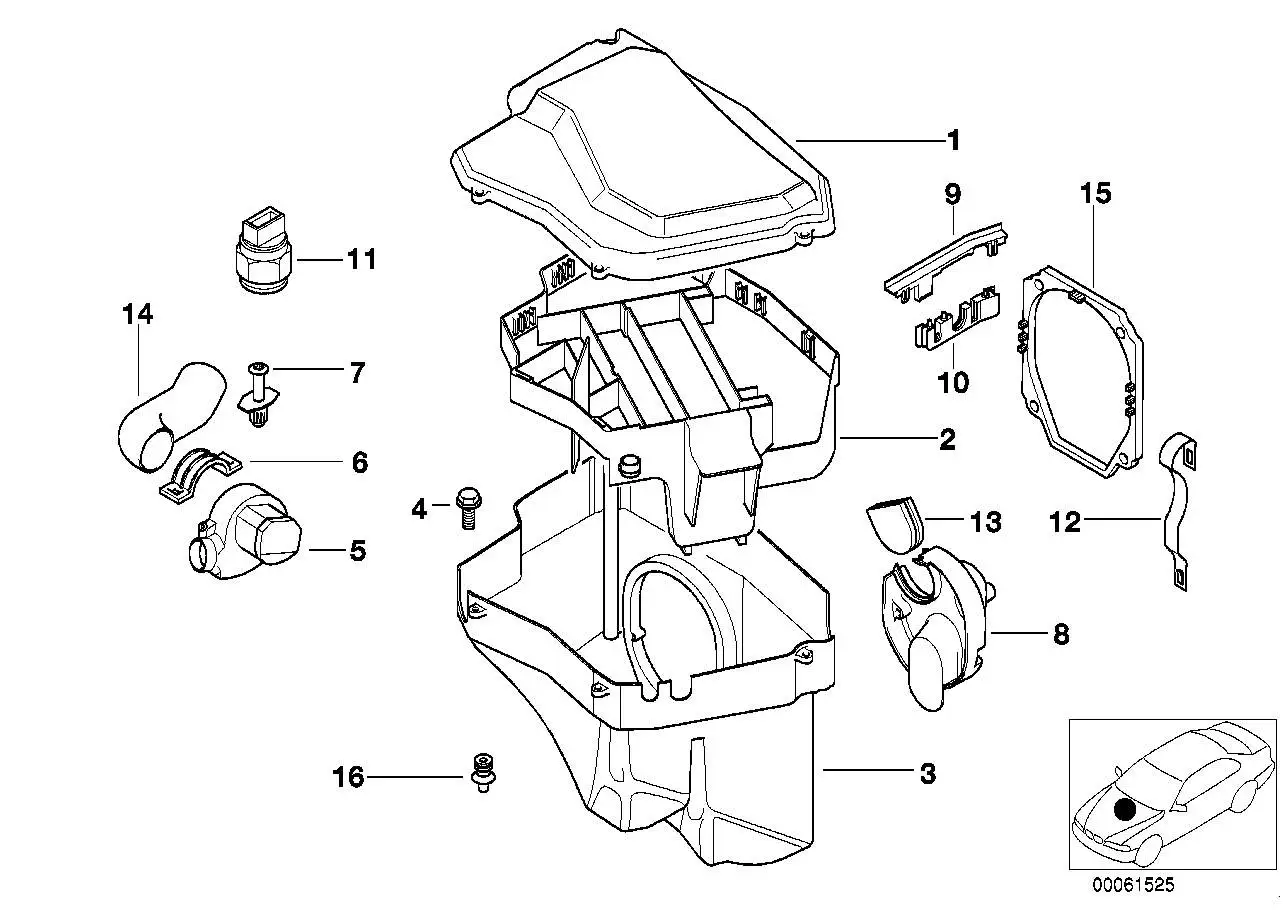 BMW Deckel E39 E52 12907831773 - Bildposition 01