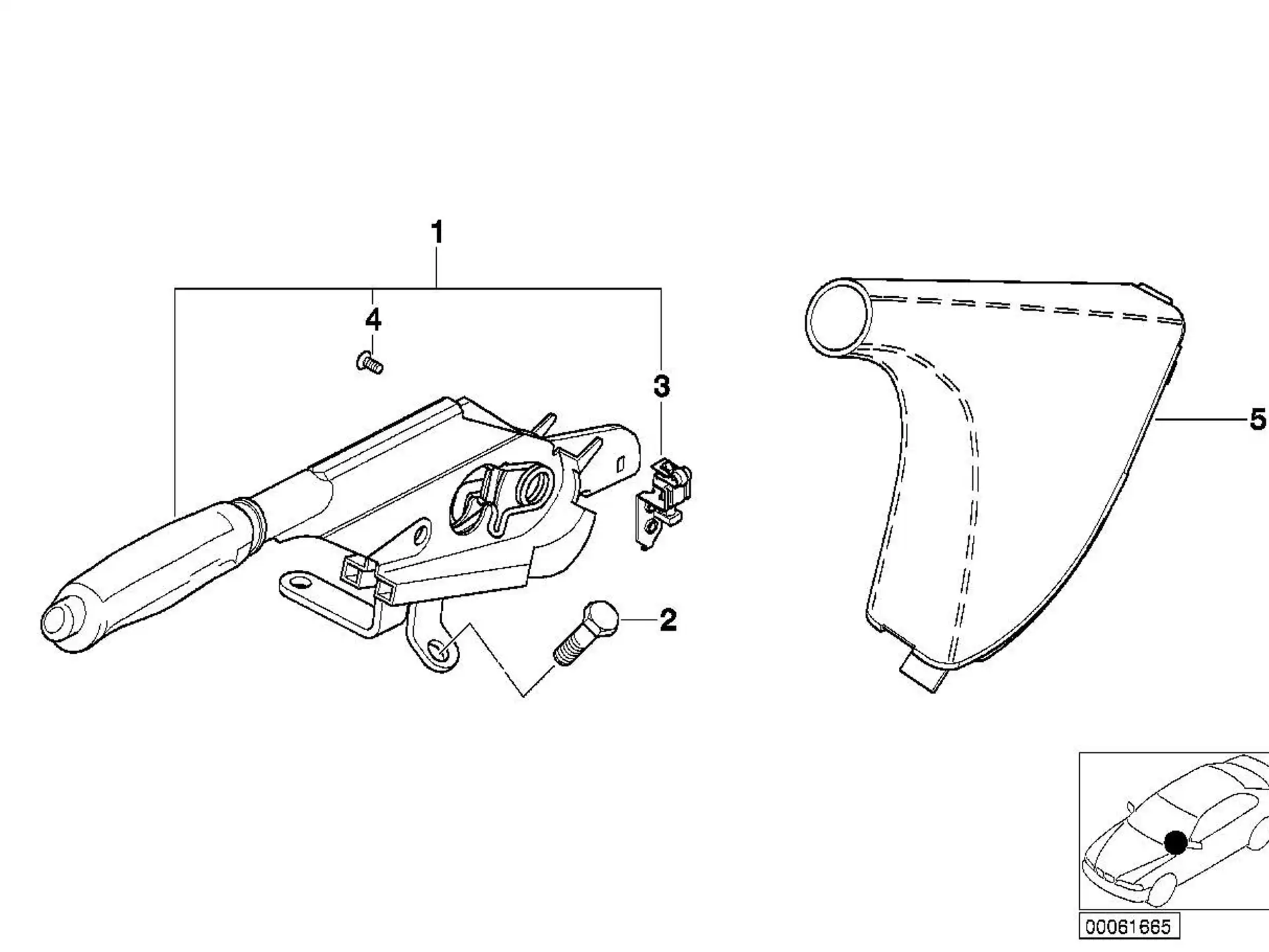 BMW Handbremshebelabdeckung Leder E46 34408227928