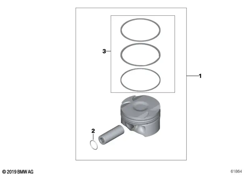 BMW Mahle Kolben E39 E46 E60 E61 E83 E85 11257512528