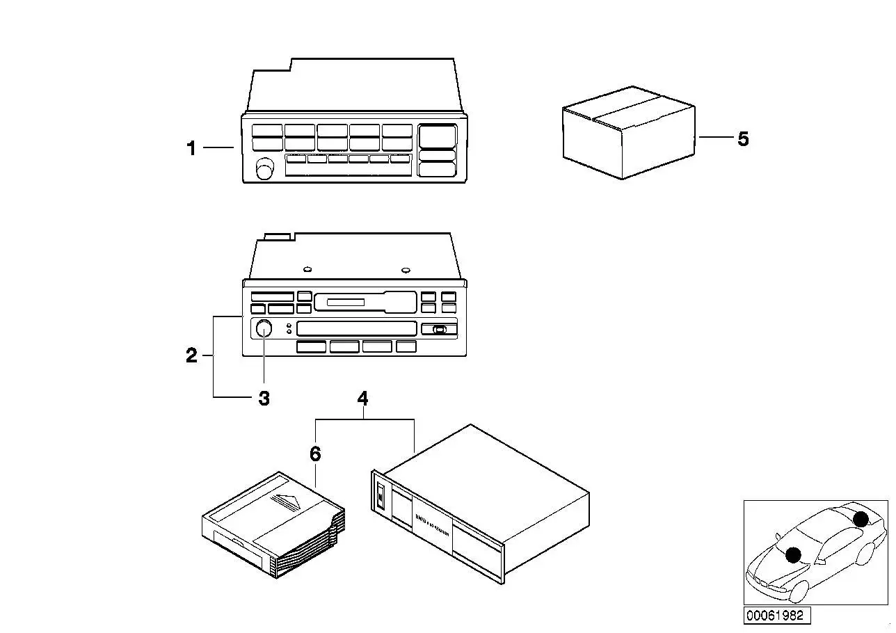 BMW Knopf E30 E31 E32 E34 E36 65126907821 - Z1, Z3, 5er, 7er, 8er