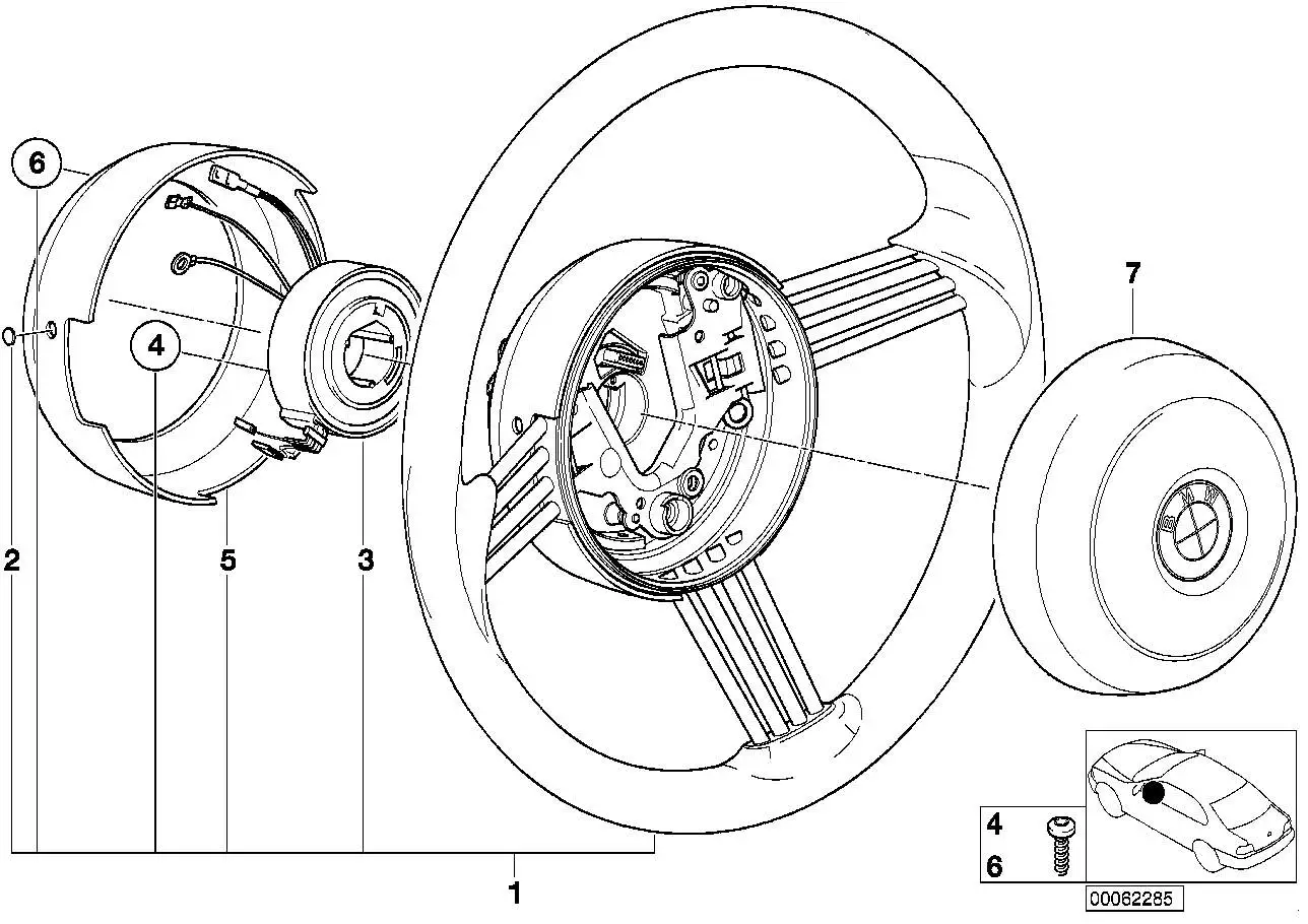 BMW Prallplatte Airbag E52 32346755998 - Bildposition 07