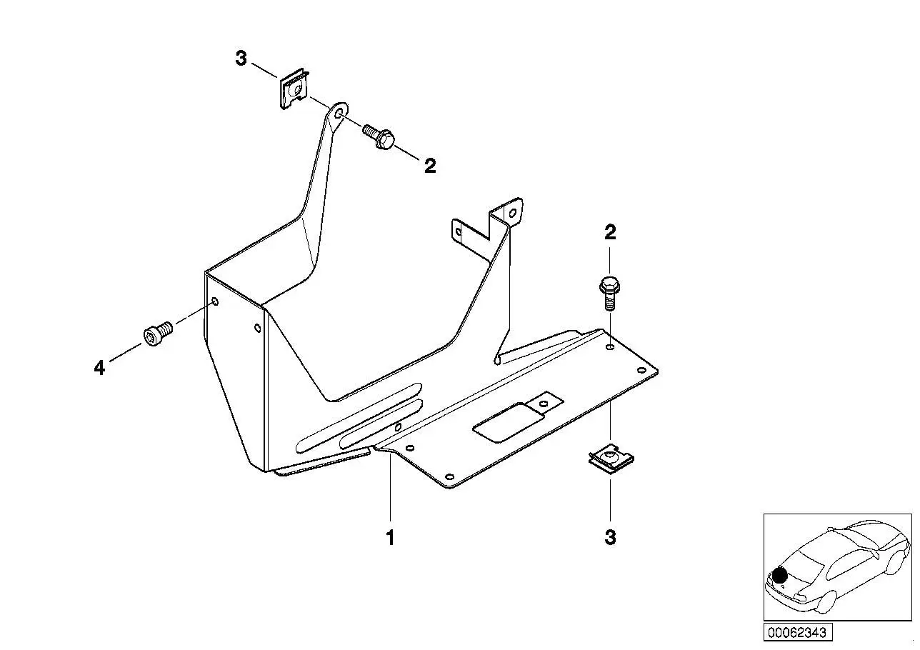 BMW Halter CD-Wechsler E46 65128378545 - Bildposition 01