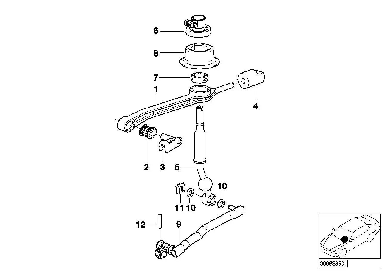 BMW Schalthebel E46 25117527257 - 3er E46