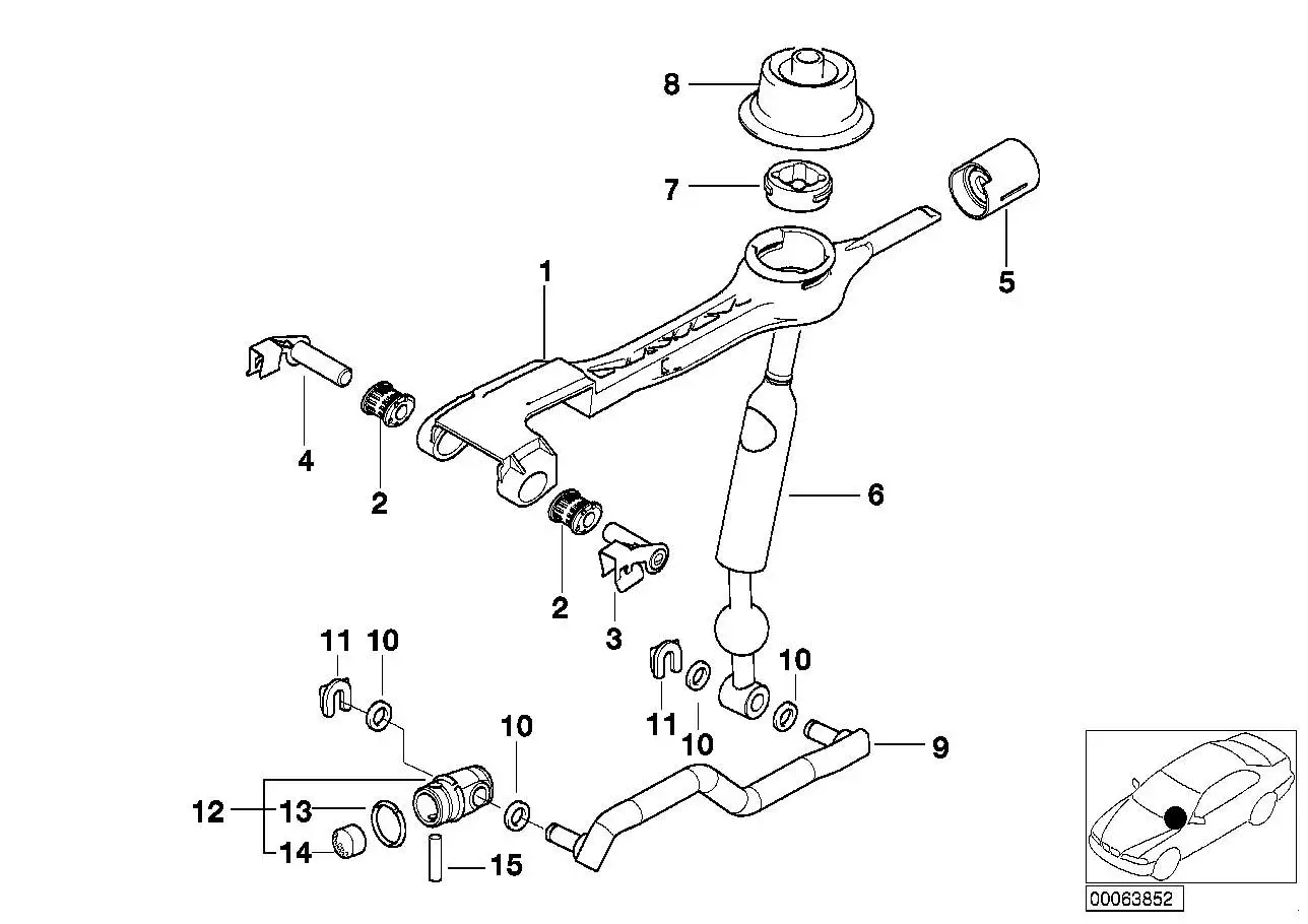 BMW Schaltstange E46 25117503201 - 3er E46