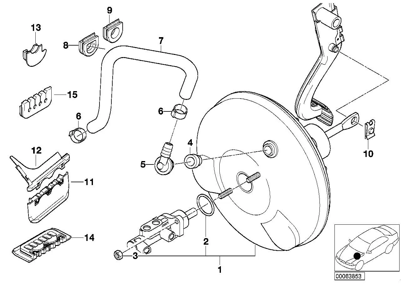 BMW Gummitülle E46 34301165409