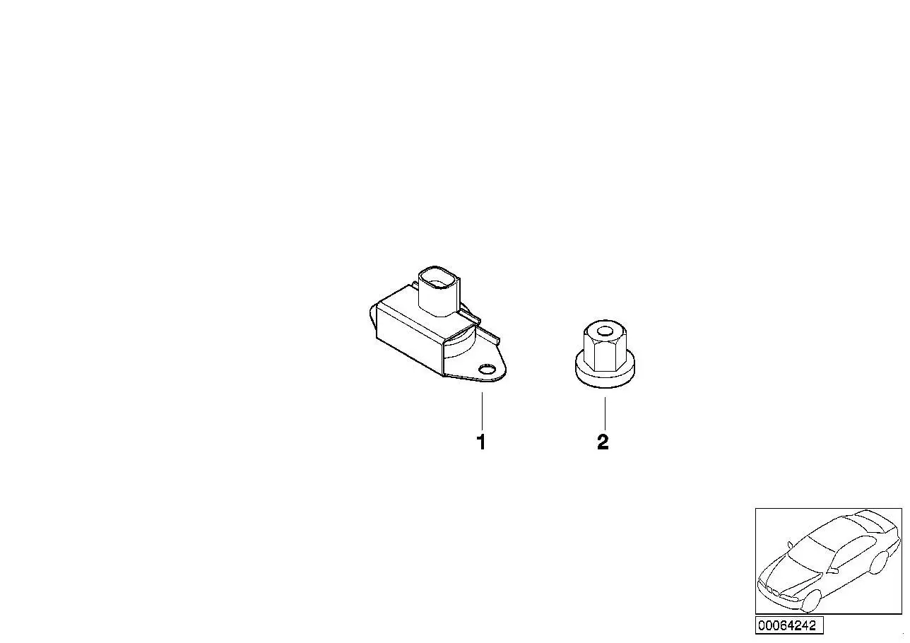 BMW Beschleunigungssensor E31 E36 E38 E39 E46 E60 E61 E63 E64 E65