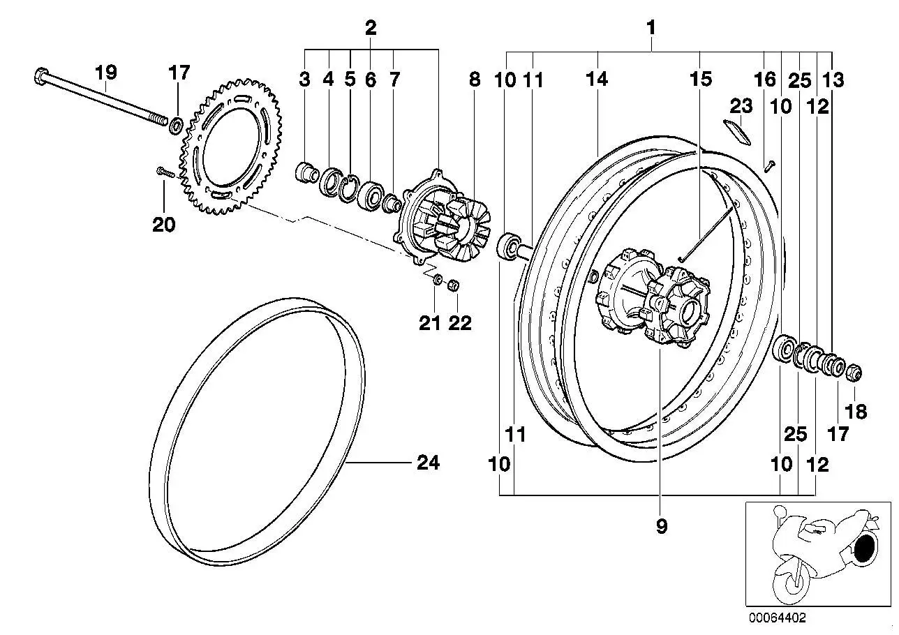 BMW Sechskantmutter 36312345473 - Bildposition 18