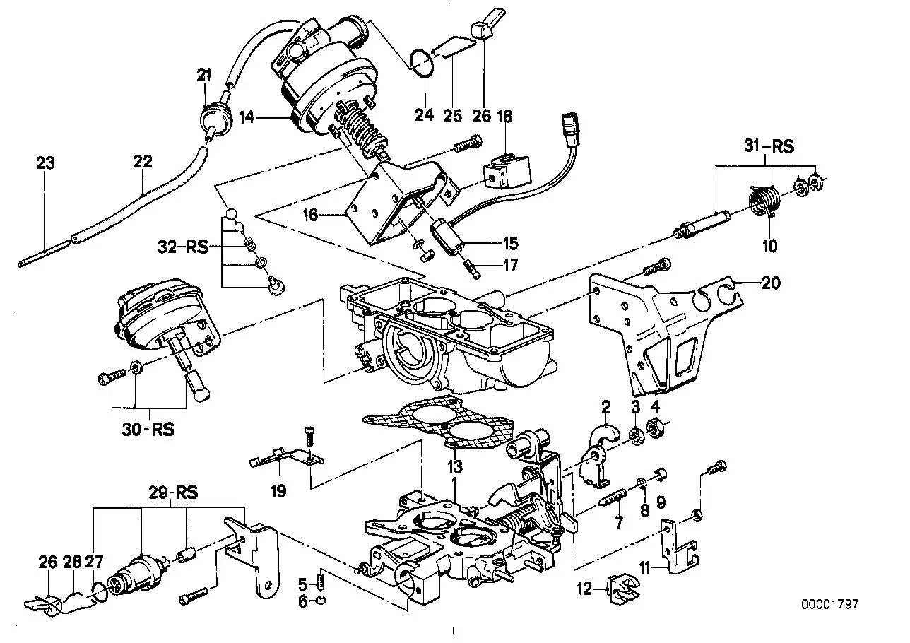BMW Stellantrieb E28 E30 13111289920