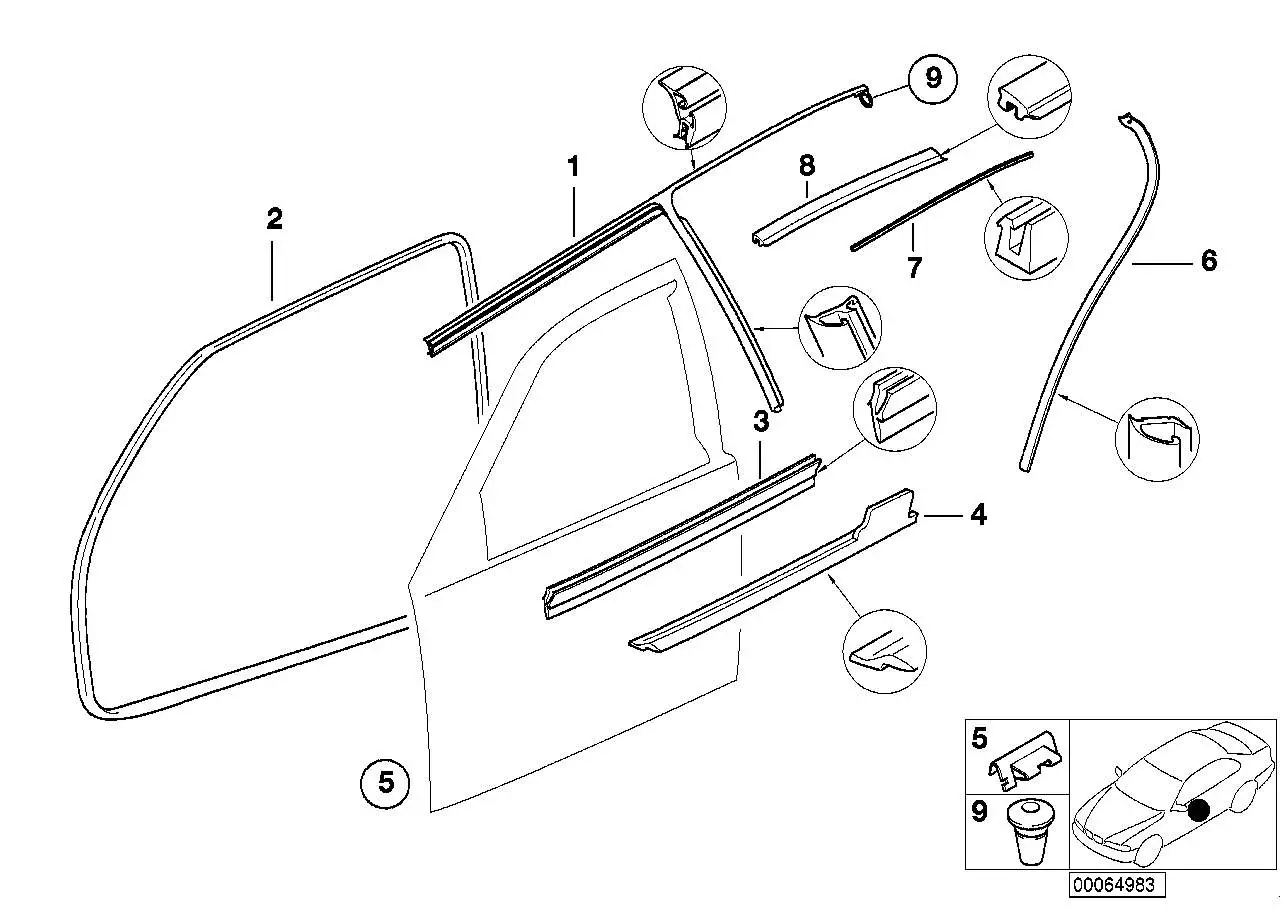 BMW Schachtabdeckung innen rechts E36 51218146240
