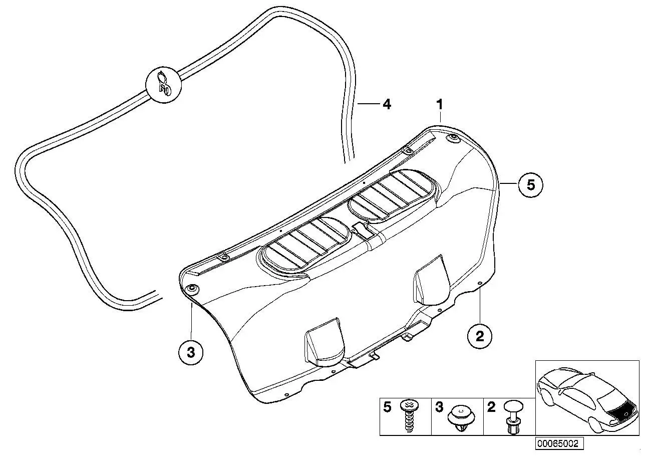 BMW Dichtung Heckklappe E46 51717126973 - 3er E46
