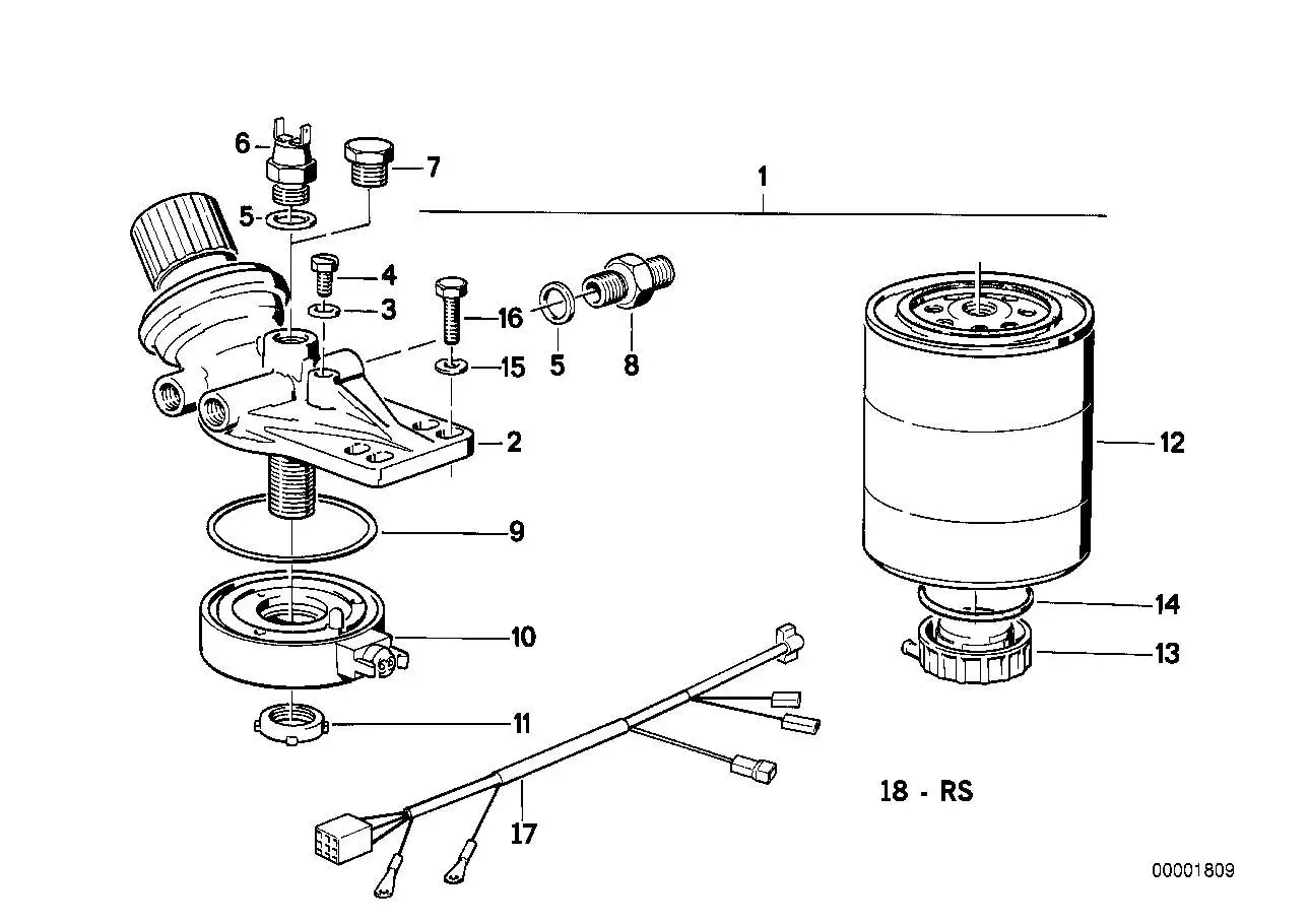 BMW Temperaturschalter E28 E30 12631286722 - Bildposition 06