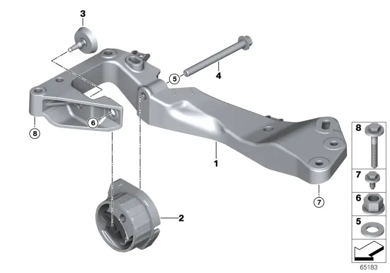 BMW Sechskantschraube mit Scheibe E46 E60 E61 E63 E64 E84 E90 E91