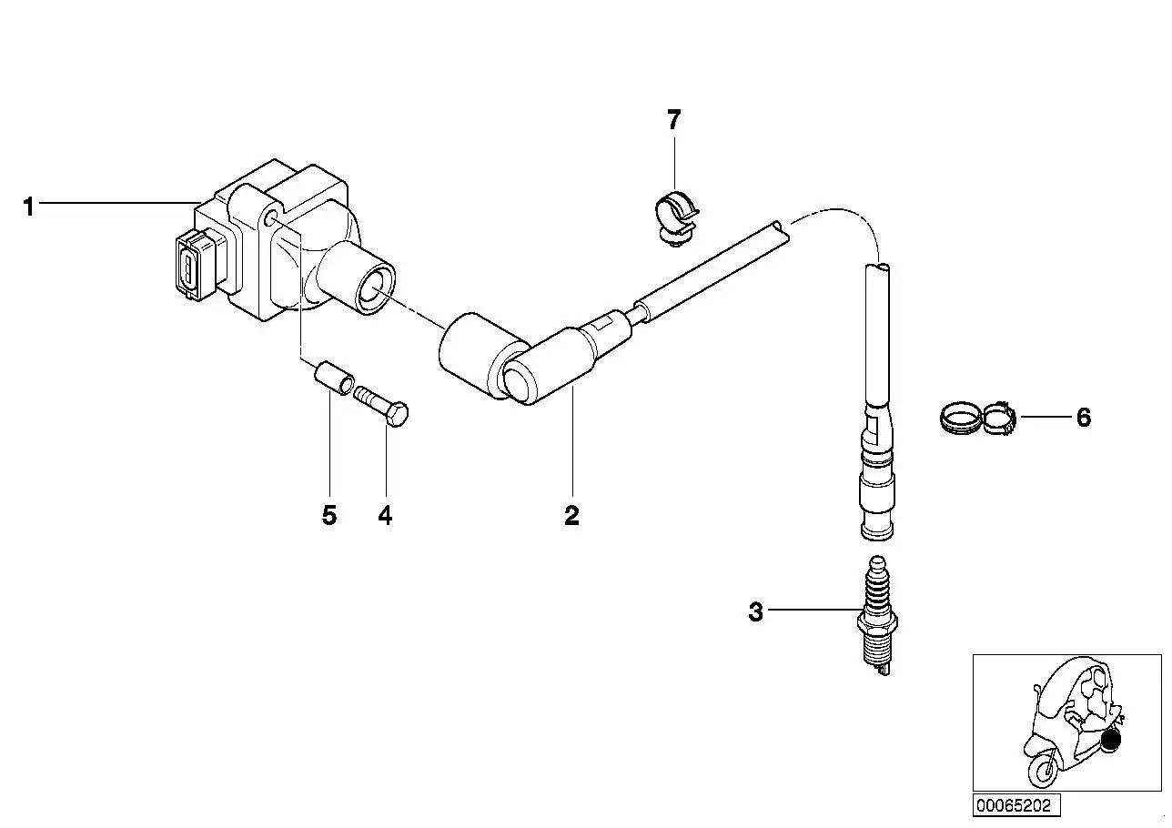 BMW Zündkabel mit Stecker 12131343021
