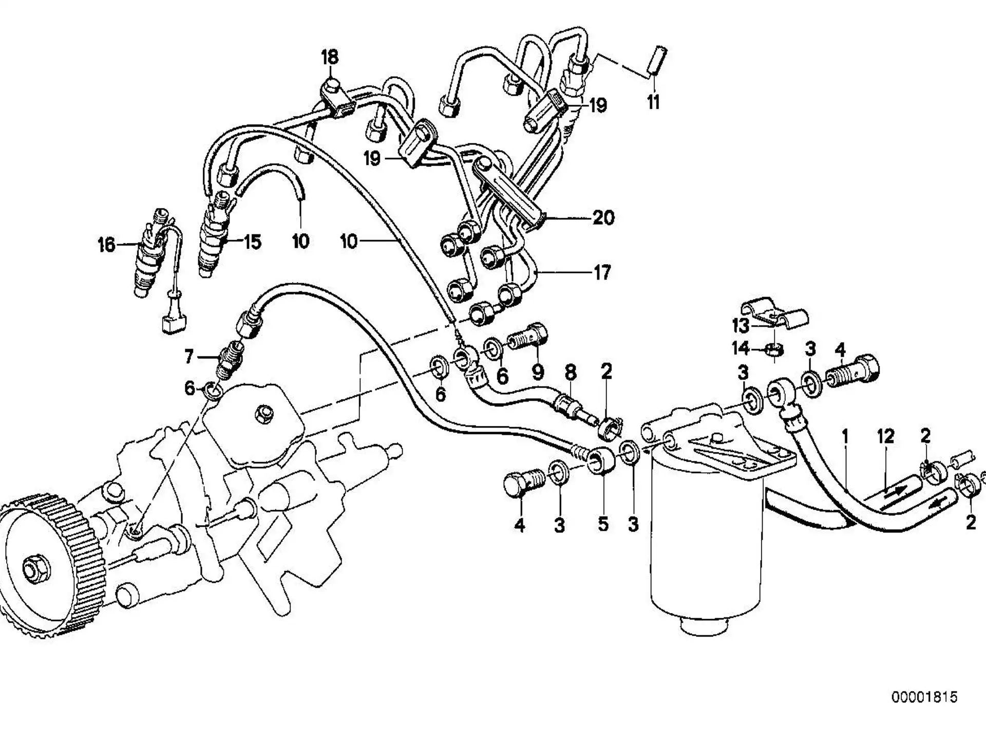 BMW Kraftstoffschlauch E23 E28 E30 E34 E36 E38 E39 E46 13532246959