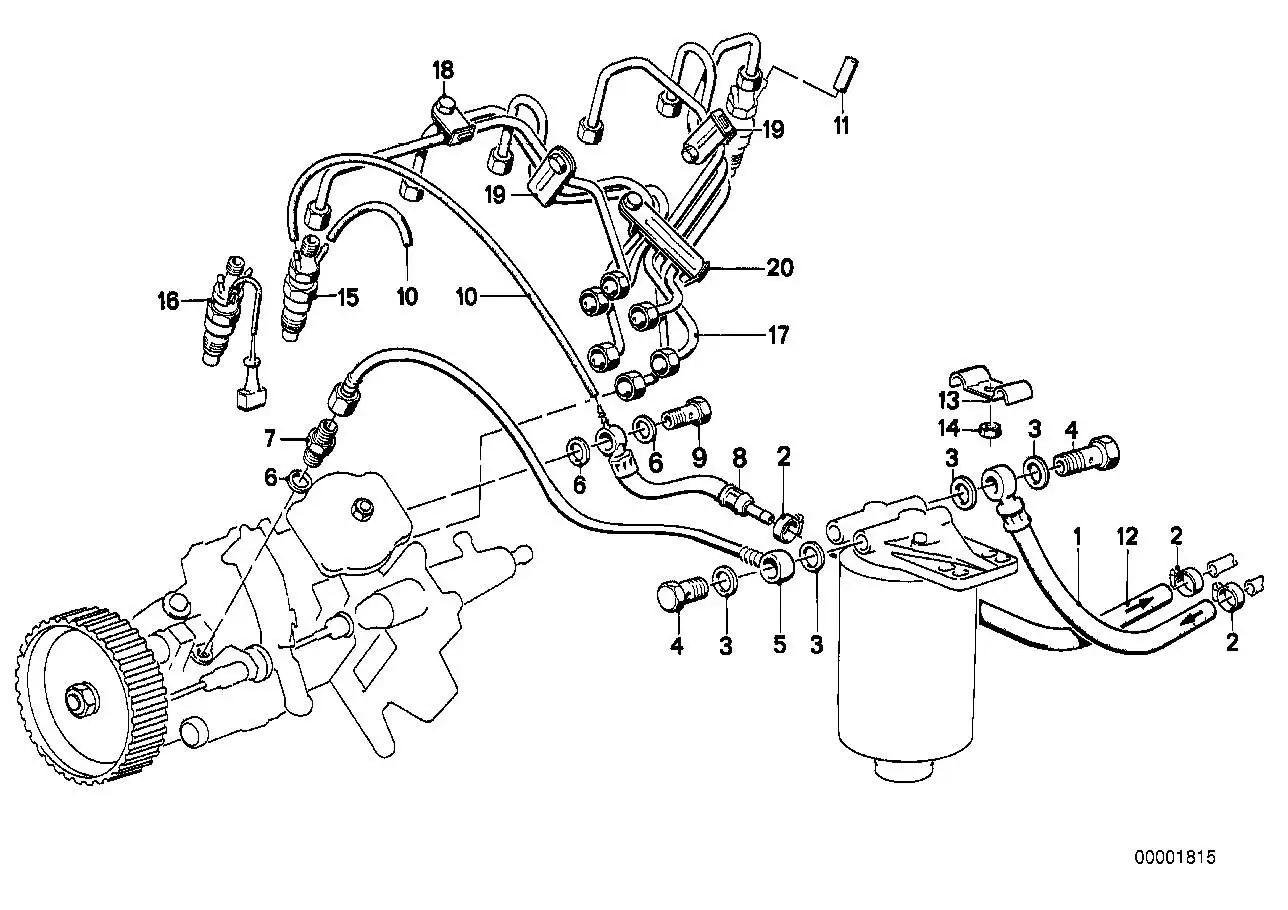 BMW Kraftstoffschlauch E23 E28 E30 E34 E36 E38 E39 E46 1353224695