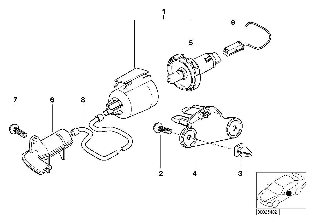 BMW Lichtleiter Tür vorne E38 63318380169 - Bildposition 08