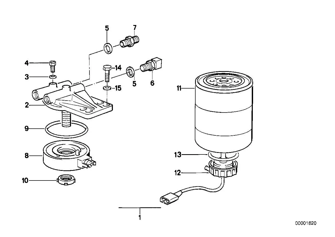 BMW Kraftstofffilter E28 E30 E34 13322241303