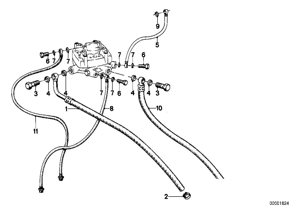 BMW Hohlschraube E12 E21 E23 E28 E30 13531264360