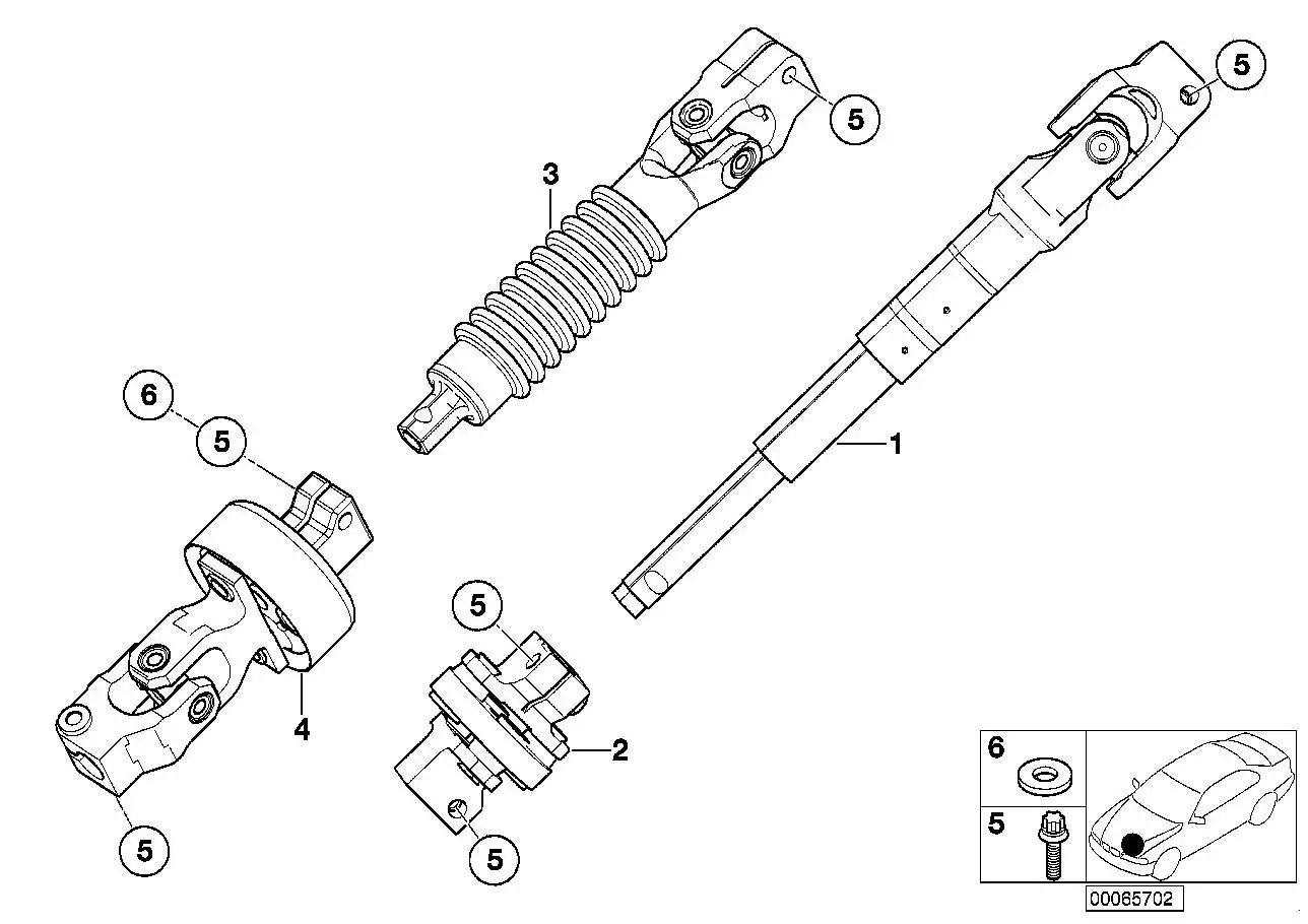 BMW Lenkspindel unten E46 32306764006 - 3er E46