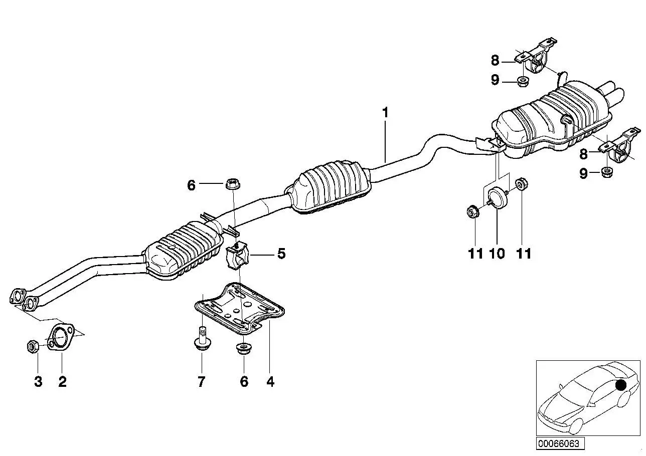 BMW Abgasanlage E46 18107502074
