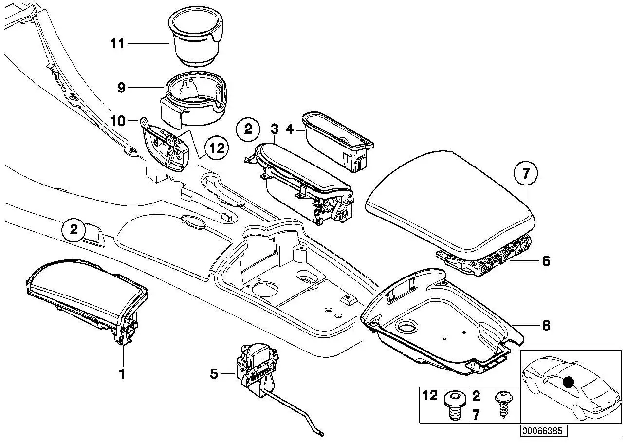 BMW Getränkehalter E52 51167025455